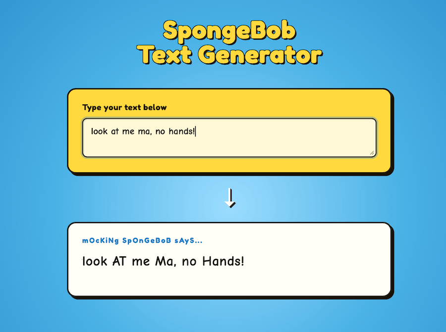 Example of web app